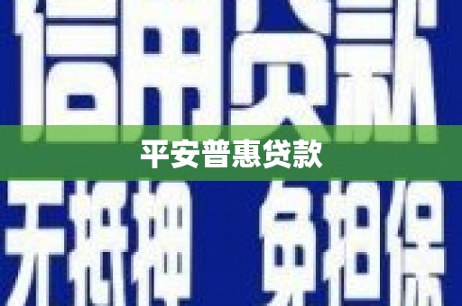 七星平安普惠贷款
