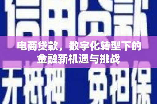 七星电商贷款，数字化转型下的金融新机遇与挑战