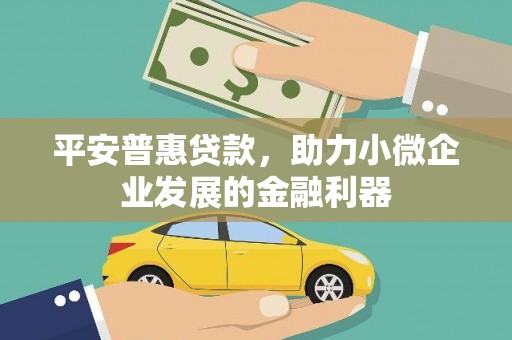 七星平安普惠贷款，助力小微企业发展的金融利器