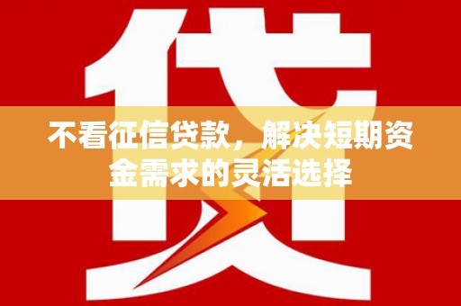 七星不看征信贷款，解决短期资金需求的灵活选择