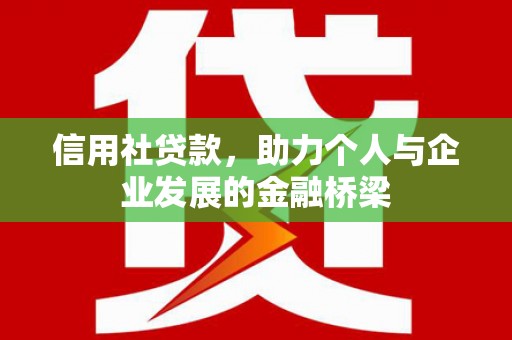 七星信用社贷款，助力个人与企业发展的金融桥梁