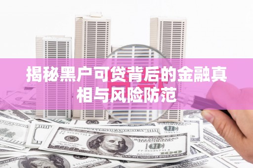 七星揭秘黑户可贷背后的金融真相与风险防范