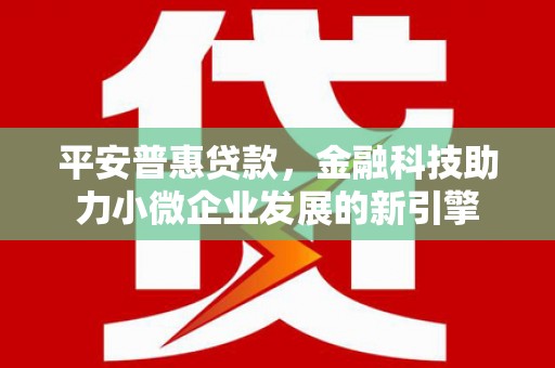 七星平安普惠贷款，金融科技助力小微企业发展的新引擎