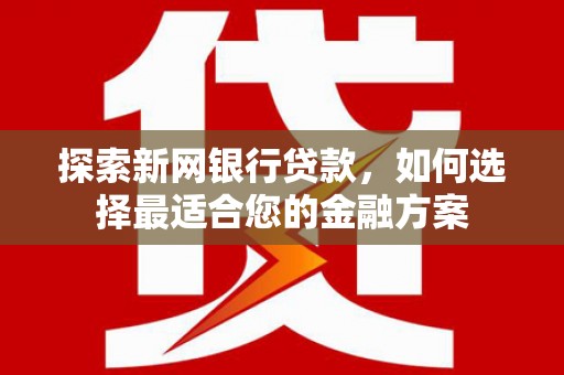 七星探索新网银行贷款，如何选择最适合您的金融方案