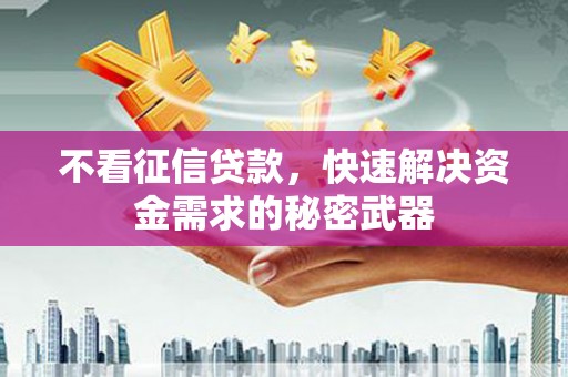 七星不看征信贷款，快速解决资金需求的秘密武器
