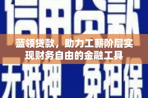 七星蓝领贷款，助力工薪阶层实现财务自由的金融工具