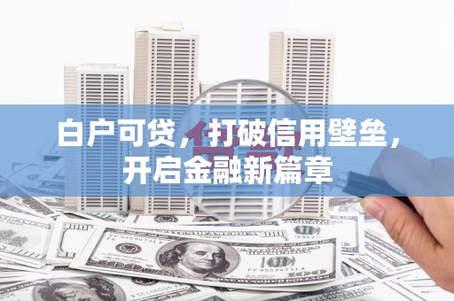 七星白户可贷，打破信用壁垒，开启金融新篇章