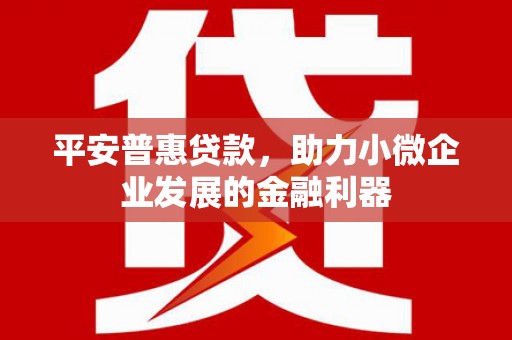 七星平安普惠贷款，助力小微企业发展的金融利器