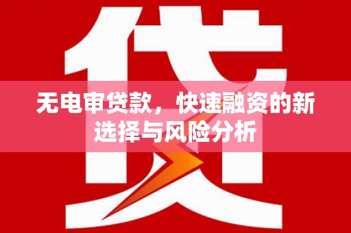 七星无电审贷款，快速融资的新选择与风险分析