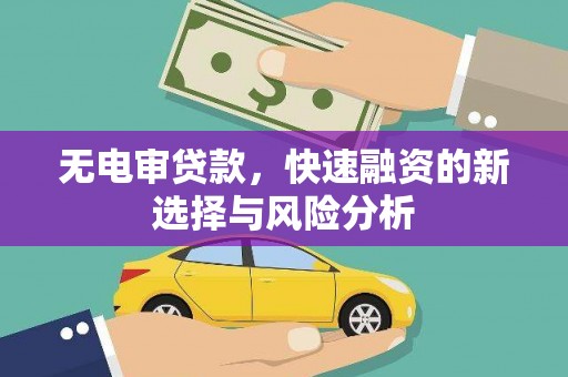 七星无电审贷款，快速融资的新选择与风险分析
