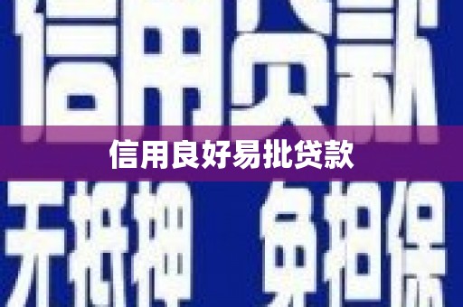 七星信用良好易批贷款